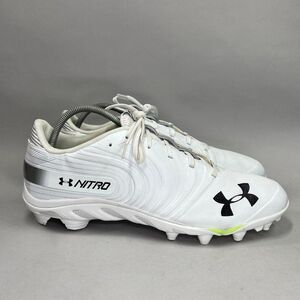 Under Armour Nitro Football Cleats Mens Size 15 White Black Athletic Performance